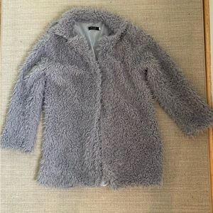 Fuzzy grey coat